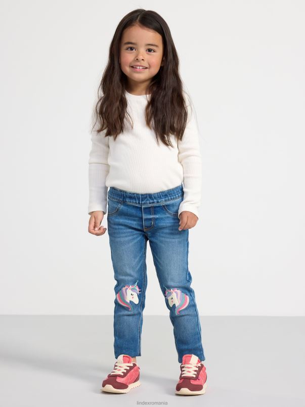 îmbrăcăminte VHZ2F2498 trage blugii cu unicorni copii denim Lindex