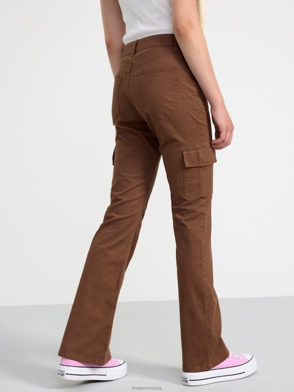 îmbrăcăminte VHZ2F2501 blugi freja flare cu talie obișnuită copii maro Lindex