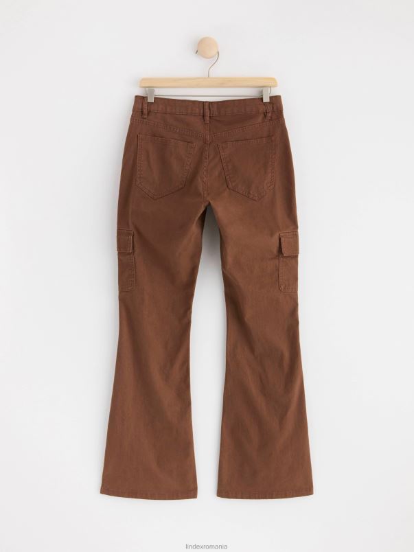 îmbrăcăminte VHZ2F2501 blugi freja flare cu talie obișnuită copii maro Lindex