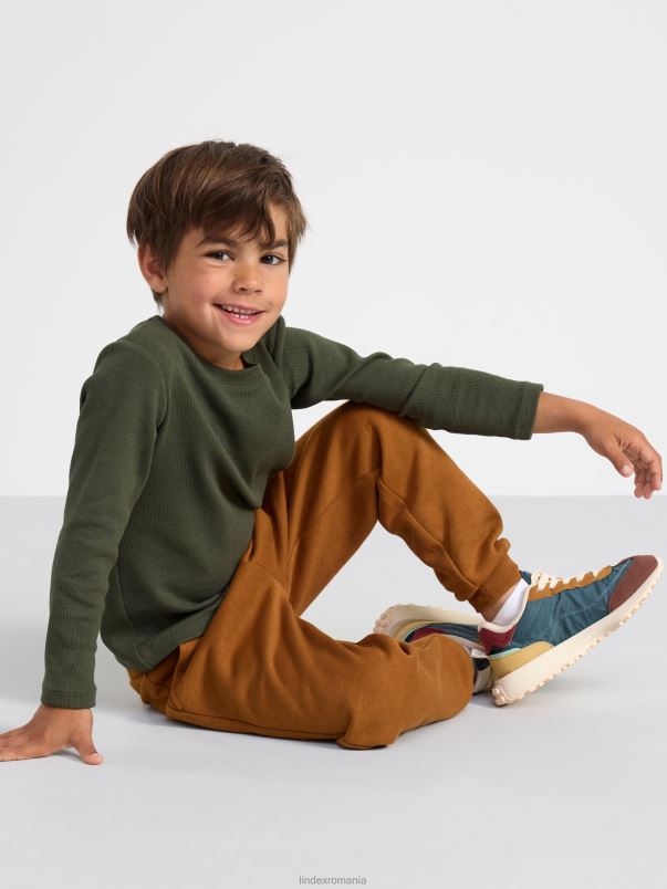 îmbrăcăminte VHZ2F2502 pantaloni de jogging cu interior periat clasic copii maro Lindex