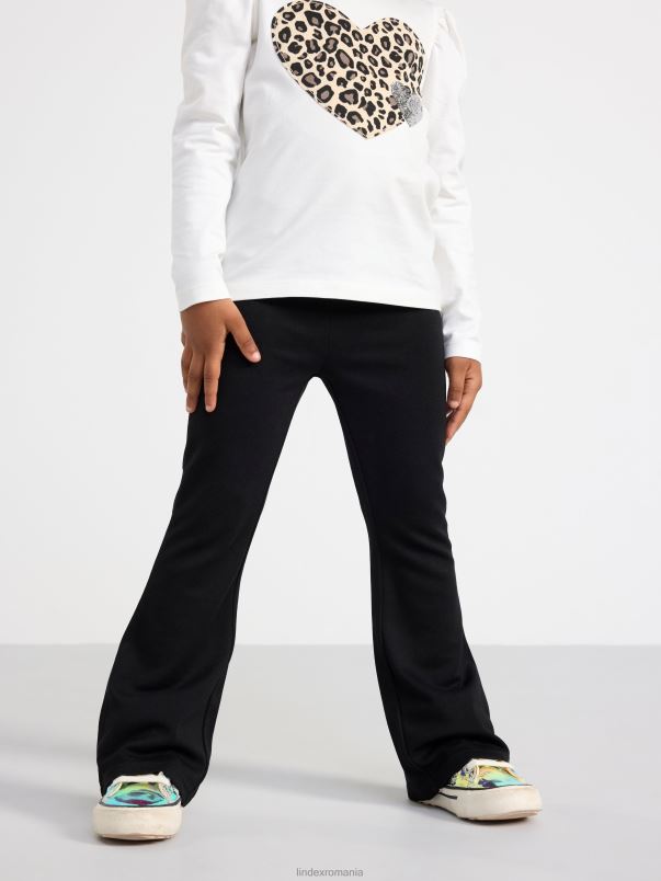 îmbrăcăminte VHZ2F2509 jambiere evazate punto copii negru Lindex