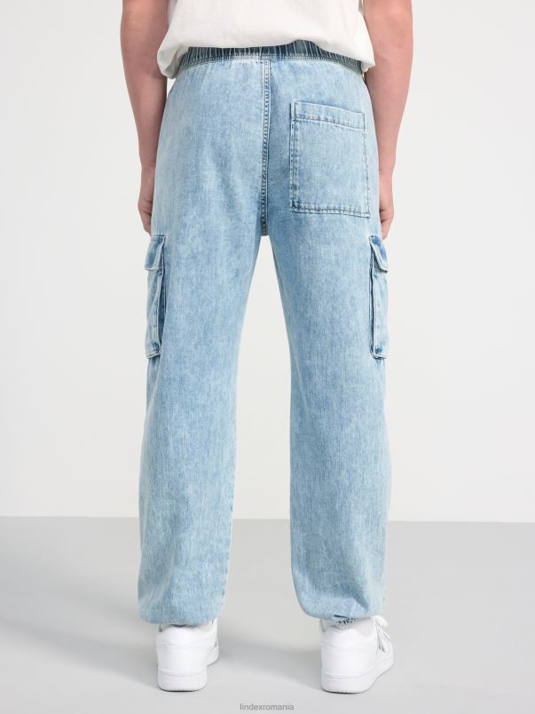 îmbrăcăminte VHZ2F2523 pantaloni cargo din denim vilgot copii denim lejer Lindex