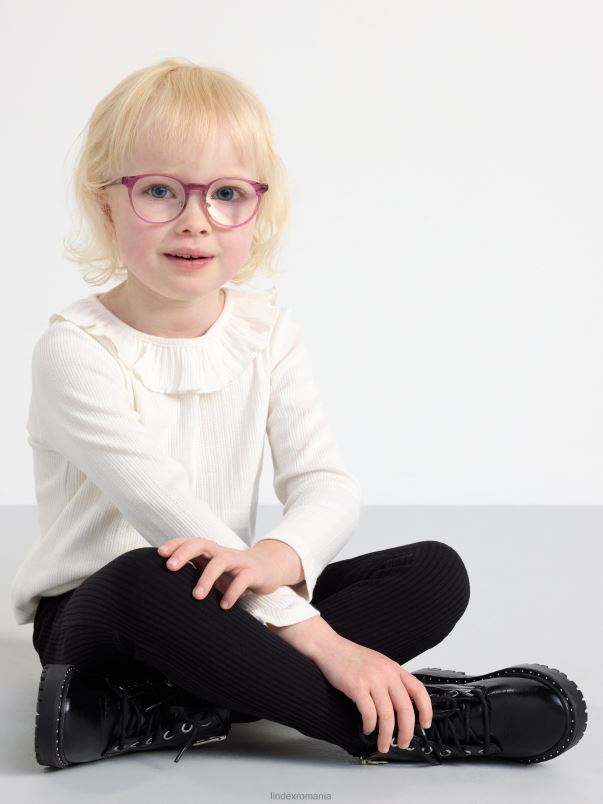 îmbrăcăminte VHZ2F2531 jambiere striate copii negru Lindex