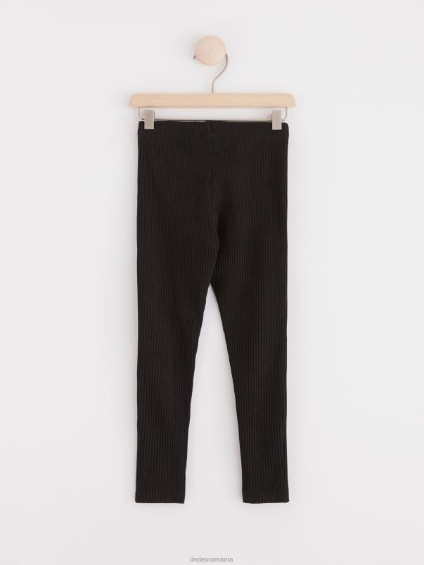 îmbrăcăminte VHZ2F2531 jambiere striate copii negru Lindex