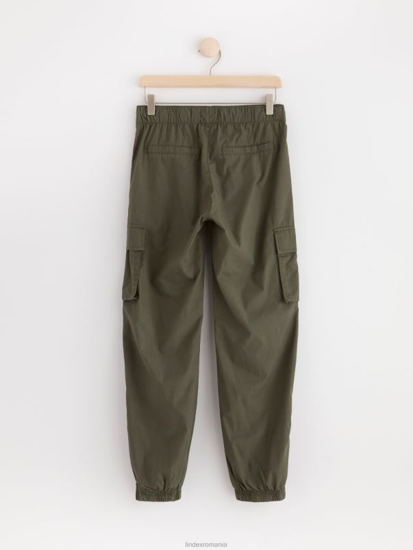 îmbrăcăminte VHZ2F2555 pantaloni cargo vilgot copii kaki întunecat praf Lindex