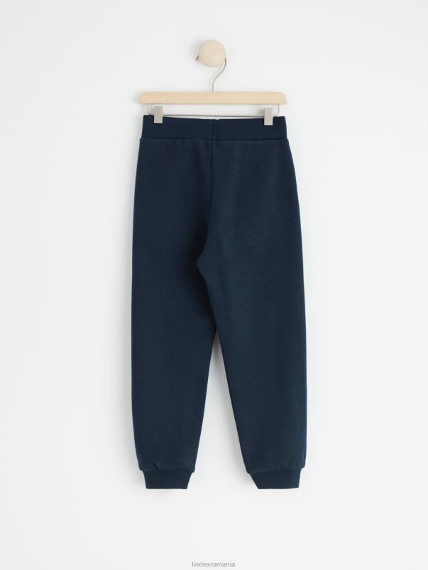 îmbrăcăminte VHZ2F2559 pantaloni de jogging cu interior periat copii bleumarin inchis Lindex
