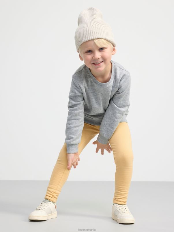 îmbrăcăminte VHZ2F2591 jambiere cu interior periat copii galben praf deschis Lindex