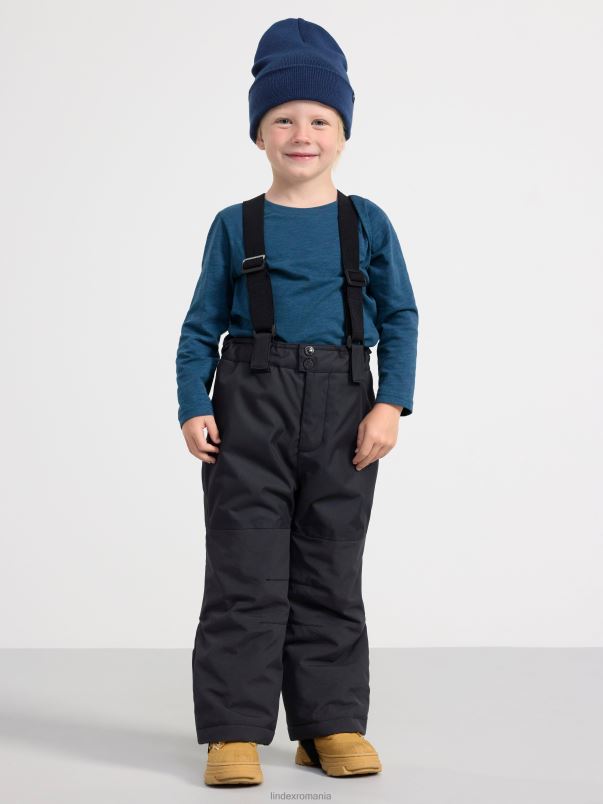 îmbrăcăminte VHZ2F2615 fixați pantalonii de schi cu bretele copii negru Lindex