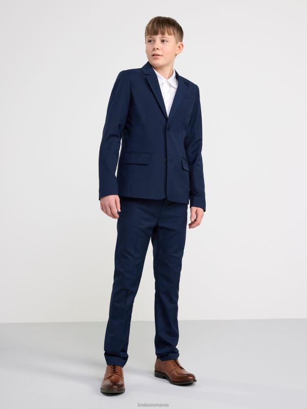 îmbrăcăminte VHZ2F2622 pantaloni drepti cu talie obișnuită copii marina Lindex