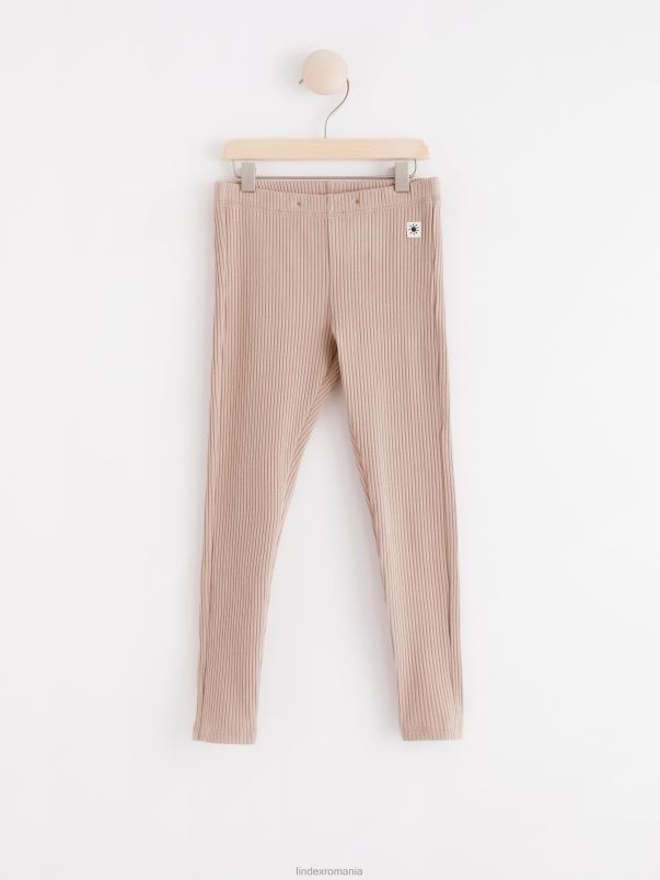 îmbrăcăminte VHZ2F2624 jambiere cu nervuri copii bej Lindex