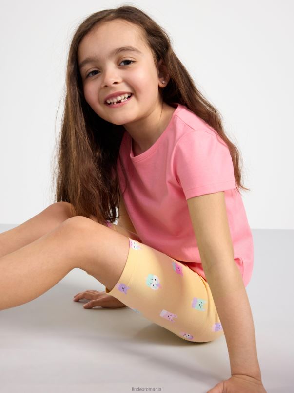 îmbrăcăminte VHZ2F2566 Pachet de 2 pantaloni scurți pentru ciclism copii lumină galbenă Lindex