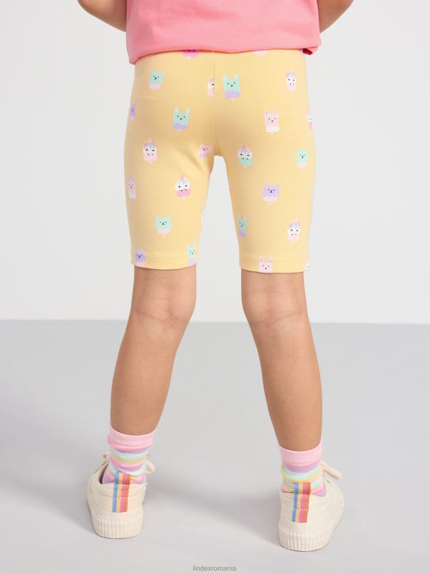 îmbrăcăminte VHZ2F2566 Pachet de 2 pantaloni scurți pentru ciclism copii lumină galbenă Lindex