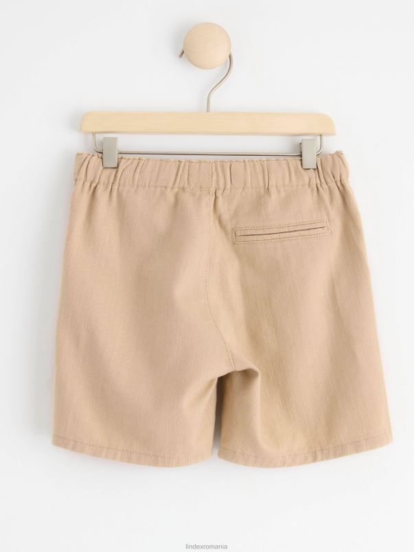 îmbrăcăminte VHZ2F2648 pantaloni scurți chino sven cu talie normală drepte copii bej Lindex