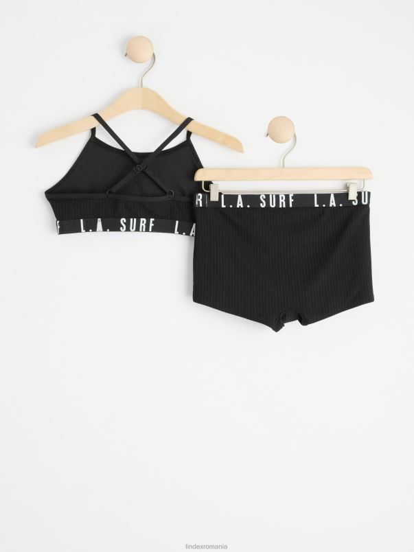 îmbrăcăminte VHZ2F3767 bikini cu coaste copii negru Lindex