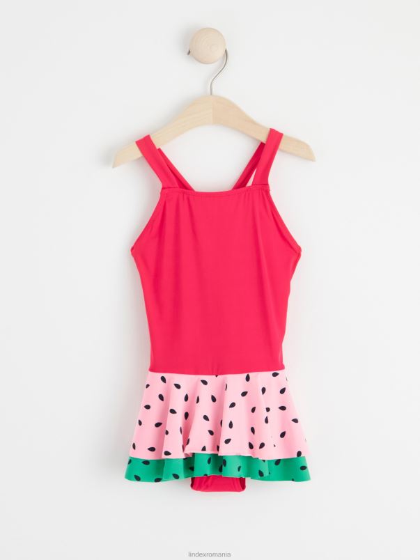 îmbrăcăminte VHZ2F3775 costum de baie cu volan copii dk neon coral Lindex