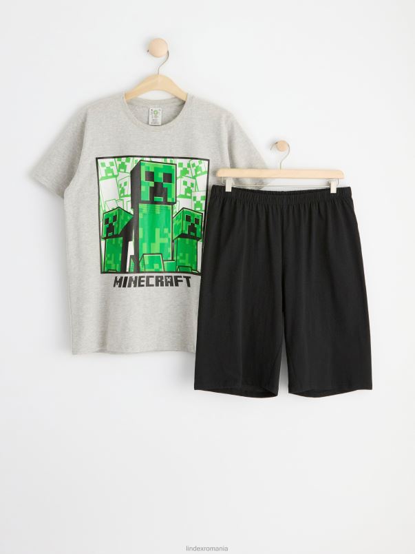 îmbrăcăminte VHZ2F3503 set cu imprimeu minecraft copii negru Lindex