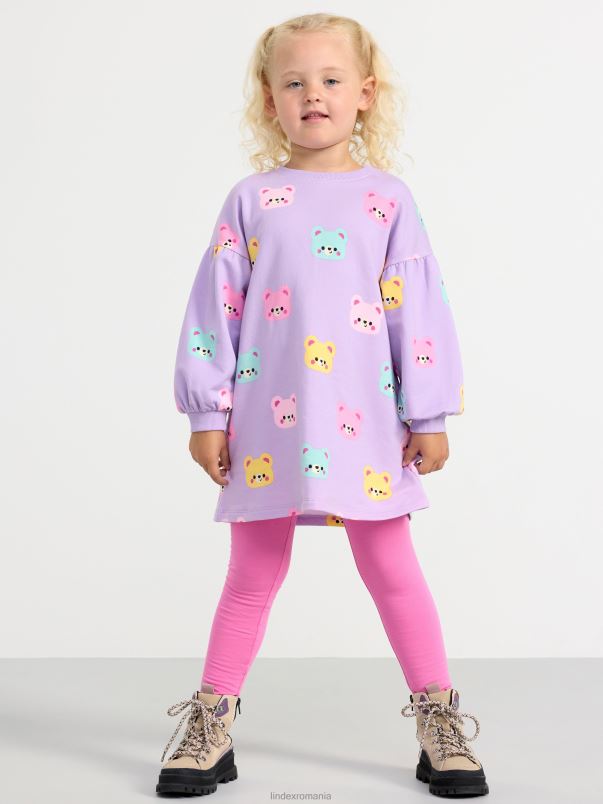 îmbrăcăminte VHZ2F3075 rochie cu ursuleti copii liliac deschis Lindex