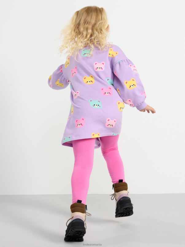 îmbrăcăminte VHZ2F3075 rochie cu ursuleti copii liliac deschis Lindex