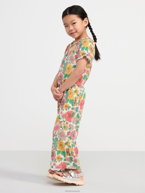 îmbrăcăminte VHZ2F3862 salopeta cu flori copii galben Lindex