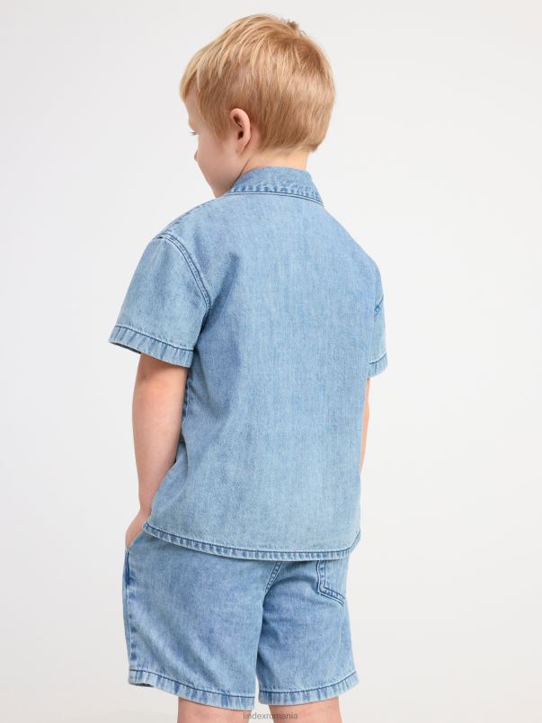 îmbrăcăminte VHZ2F3858 cămașă din denim cu mânecă scurtă copii denim Lindex