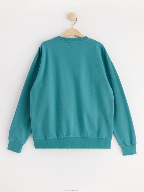 îmbrăcăminte VHZ2F3416 hanorac minecraft cu interior periat copii turcoaz prafuit Lindex