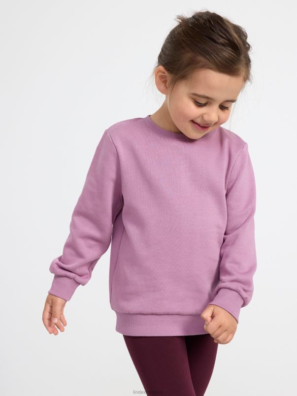 îmbrăcăminte VHZ2F3424 hanorac cu interior periat copii liliac praf deschis Lindex