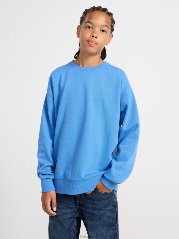 îmbrăcăminte VHZ2F3464 hanorac cu interior periat copii albastru Lindex