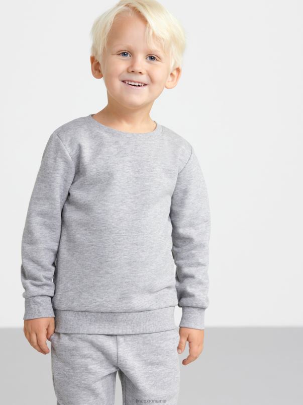 îmbrăcăminte VHZ2F3468 hanorac cu interior periat copii melange gri Lindex