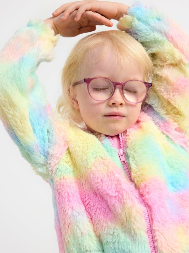 îmbrăcăminte VHZ2F2955 jachetă fuzzy colorată copii roz Lindex