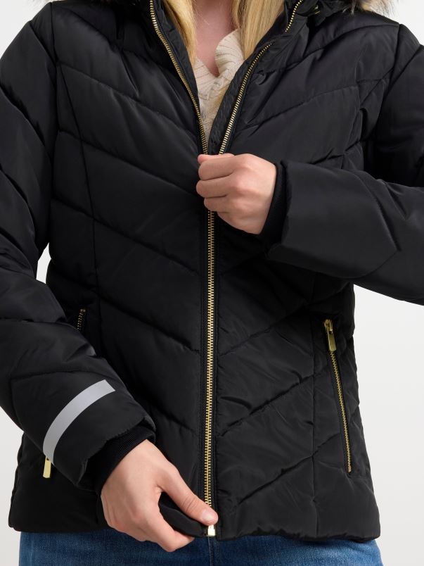 îmbrăcăminte VHZ2F2962 jachetă căptușită hidrofugă copii negru Lindex