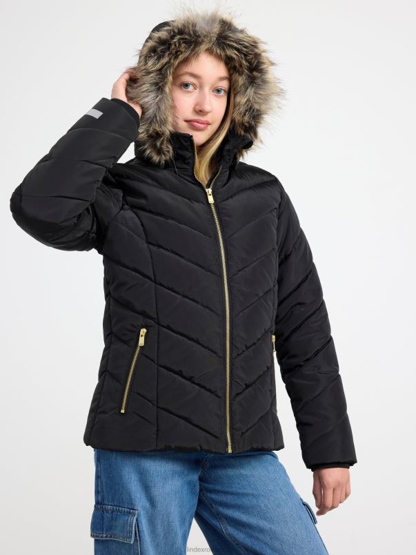 îmbrăcăminte VHZ2F2962 jachetă căptușită hidrofugă copii negru Lindex