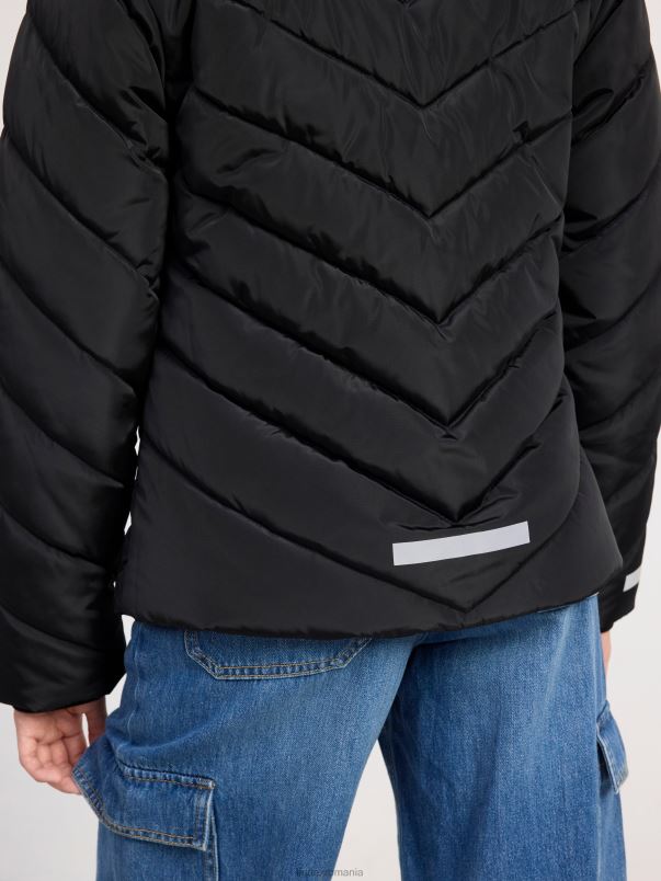 îmbrăcăminte VHZ2F2962 jachetă căptușită hidrofugă copii negru Lindex