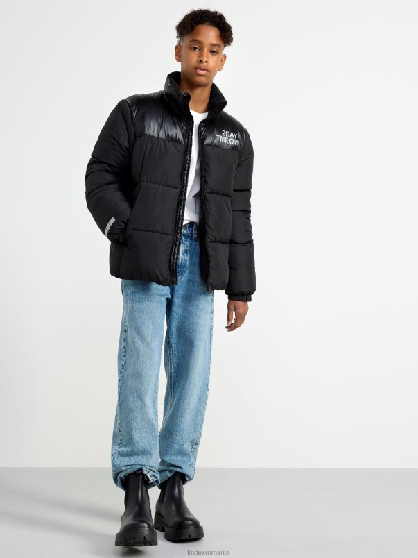 îmbrăcăminte VHZ2F2971 jachetă puf hidrofugă copii negru Lindex