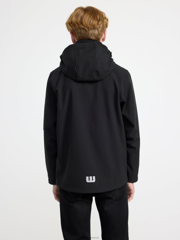 îmbrăcăminte VHZ2F2978 jachetă softshell impermeabilă copii negru Lindex