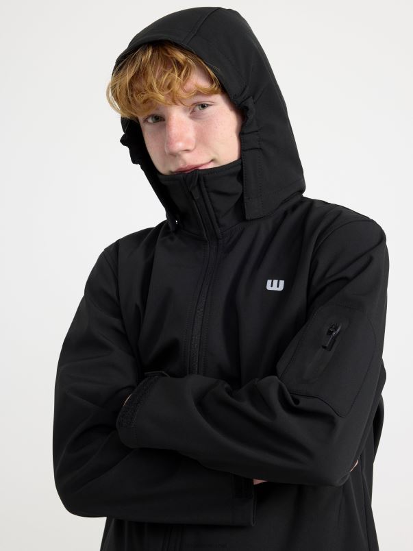 îmbrăcăminte VHZ2F2978 jachetă softshell impermeabilă copii negru Lindex