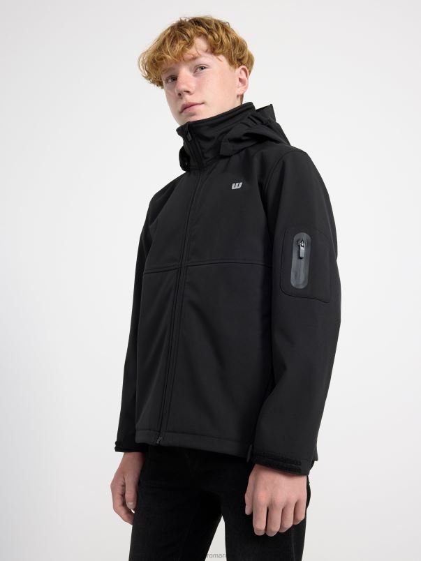 îmbrăcăminte VHZ2F2978 jachetă softshell impermeabilă copii negru Lindex