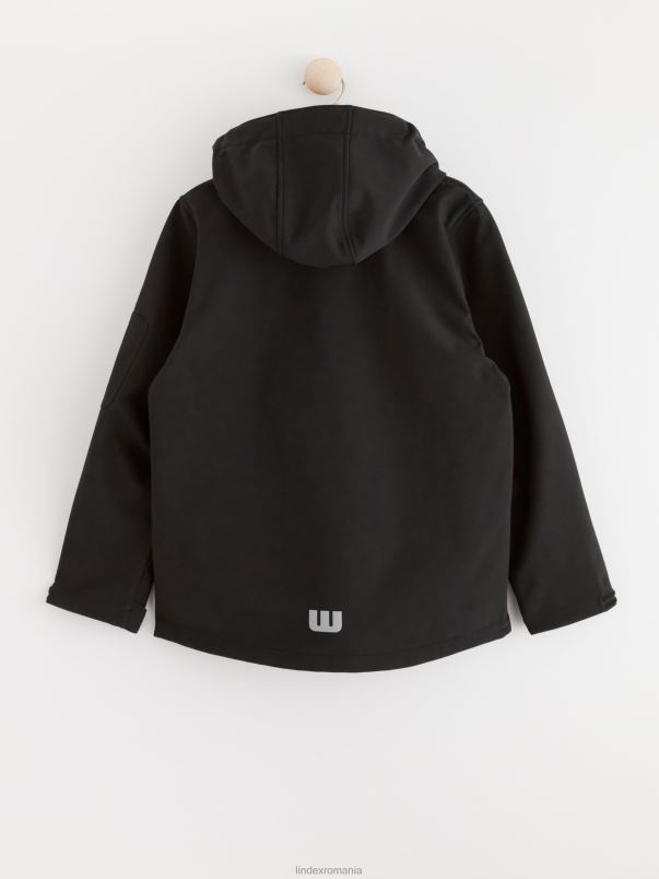 îmbrăcăminte VHZ2F2978 jachetă softshell impermeabilă copii negru Lindex