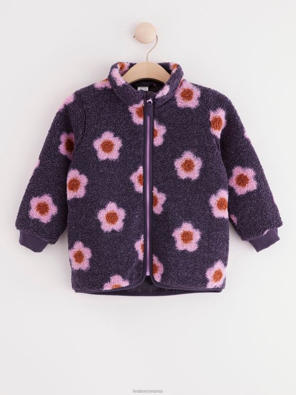 îmbrăcăminte VHZ2F2980 jachetă grămadă cu flori copii liliac închis Lindex