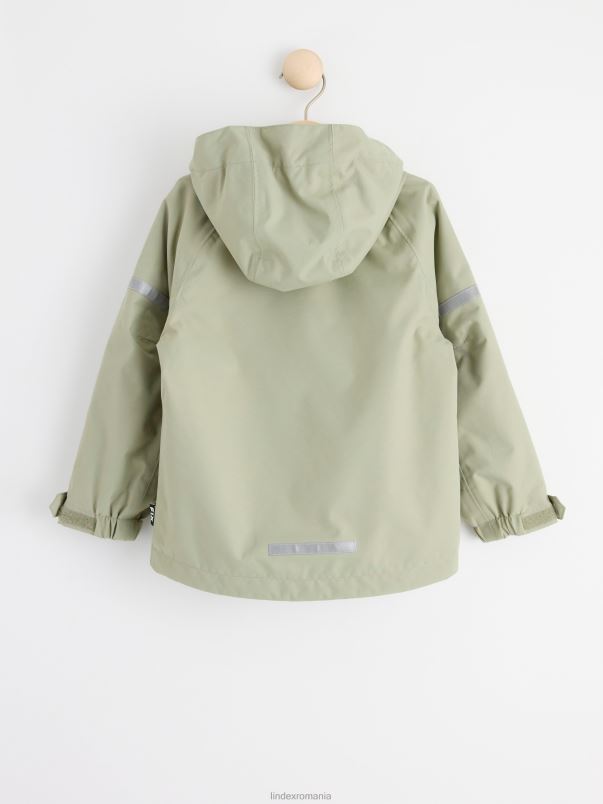 îmbrăcăminte VHZ2F3015 jachetă fix shell cu mâneci reglabile copii verde praf deschis Lindex