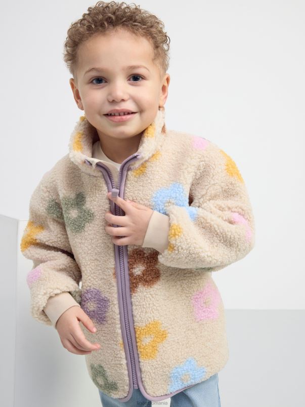 îmbrăcăminte VHZ2F3017 jachetă moale cu model copii liliac praf deschis Lindex