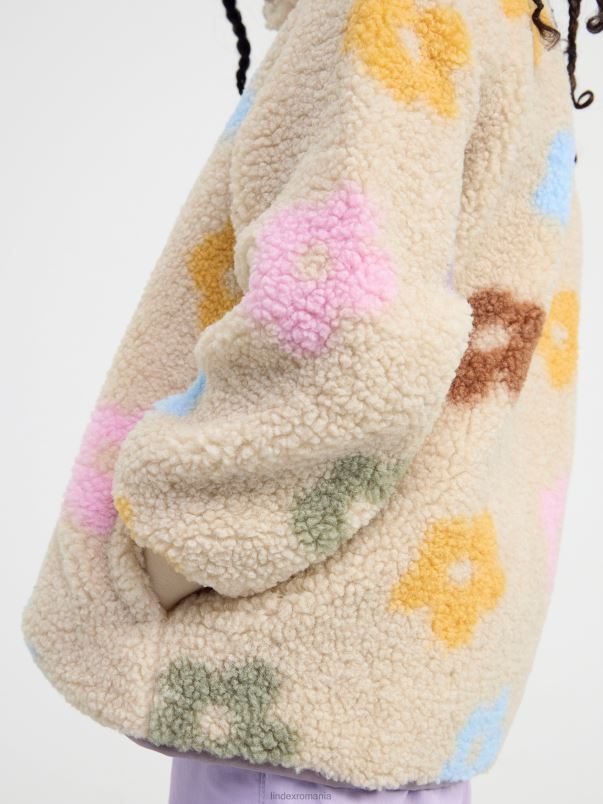 îmbrăcăminte VHZ2F3017 jachetă moale cu model copii liliac praf deschis Lindex