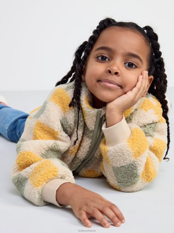 îmbrăcăminte VHZ2F3019 jachetă moale cu model copii bej deschis Lindex