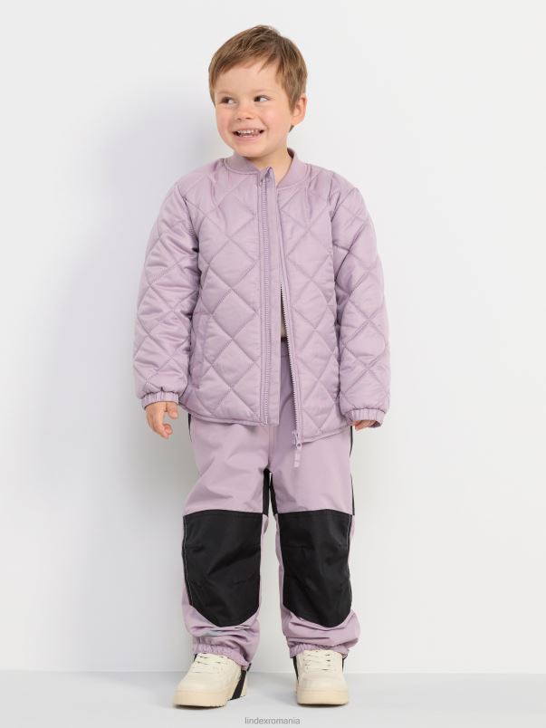 îmbrăcăminte VHZ2F3041 geacă matlasată hidrofugă copii liliac praf deschis Lindex
