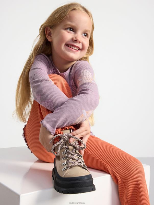 îmbrăcăminte VHZ2F2679 top striat cu detalii de volan copii liliac praf deschis Lindex