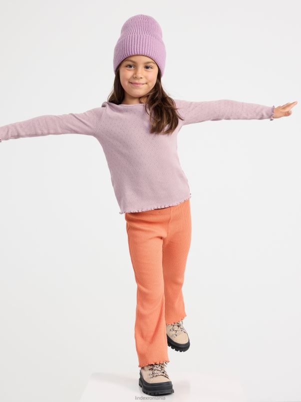 îmbrăcăminte VHZ2F2688 vârf în pointelle cu volane copii liliac praf deschis Lindex