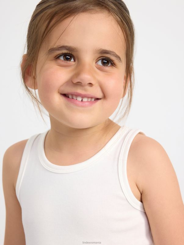 îmbrăcăminte VHZ2F2709 maiou copii alb praf deschis Lindex