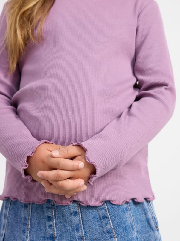 îmbrăcăminte VHZ2F2739 deasupra cu volane copii liliac praf deschis Lindex