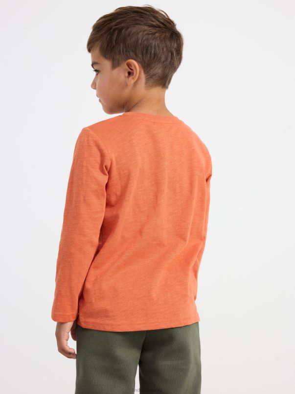 îmbrăcăminte VHZ2F2748 top copii portocală prăfuită Lindex