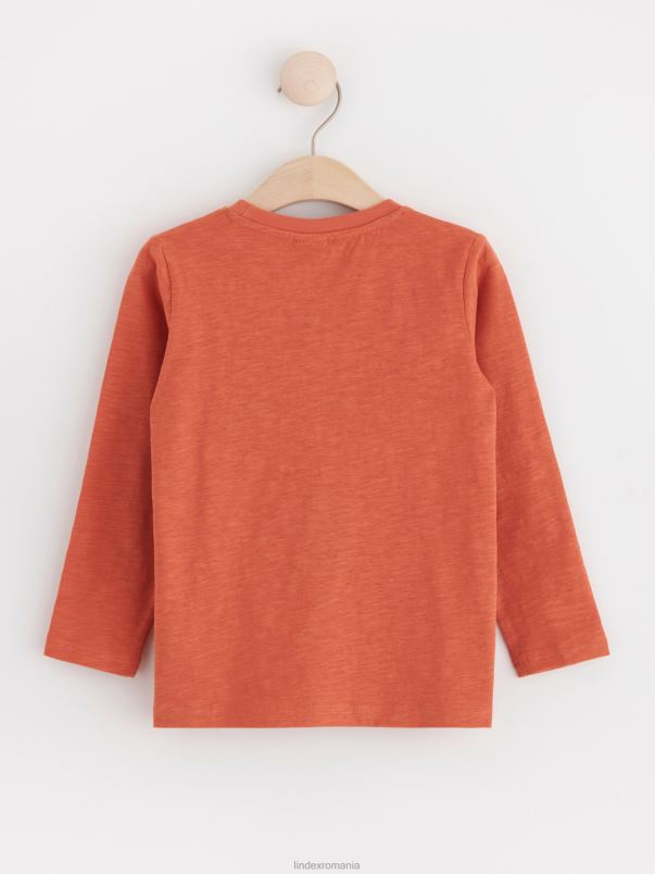 îmbrăcăminte VHZ2F2748 top copii portocală prăfuită Lindex