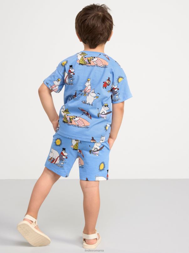 îmbrăcăminte VHZ2F2796 set cu imprimeu moomin copii E albastru praf Lindex
